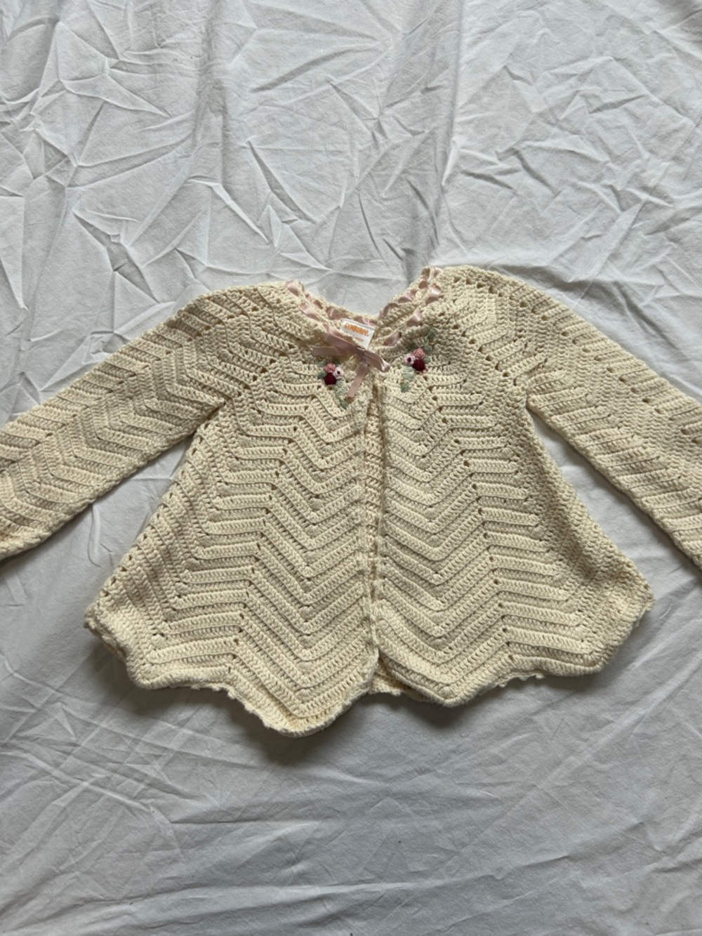 Gymboree Cream Crochet Knit 18-14 month  Cardigan